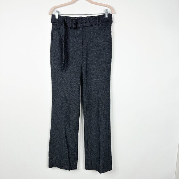 2/$30 White House Black Market The Boot Belted Checkered Trouser Gray 4 #A0746 - Picture 3 of 8